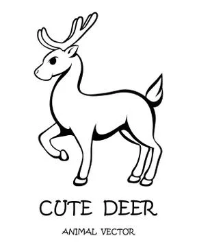 Vector of cute deer eps 10. Illustrazione stock