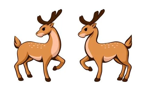 Vector of cute deer eps 10. Stock Illustration
