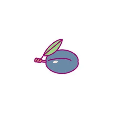 Vector cute drawn fruit clipart Stock Illustration