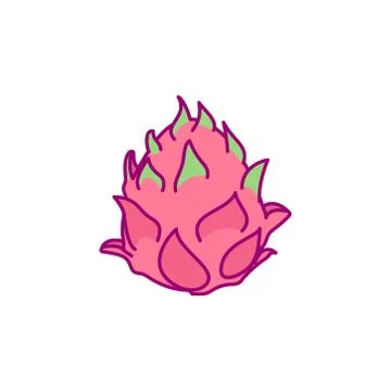 Vector cute drawn fruit clipart Stock Illustration