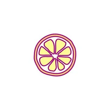 Vector cute drawn fruit clipart Stock Illustration
