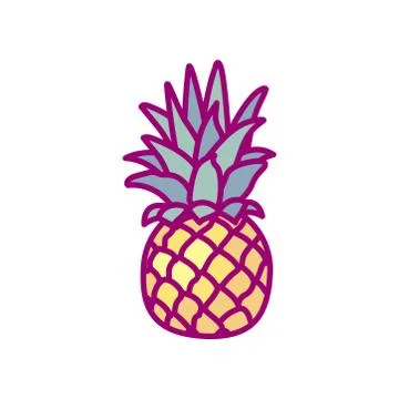 Vector cute drawn fruit clipart Stock Illustration