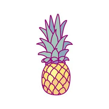 Vector cute drawn fruit clipart Stock Illustration