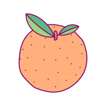Vector cute drawn fruit clipart Stock Illustration