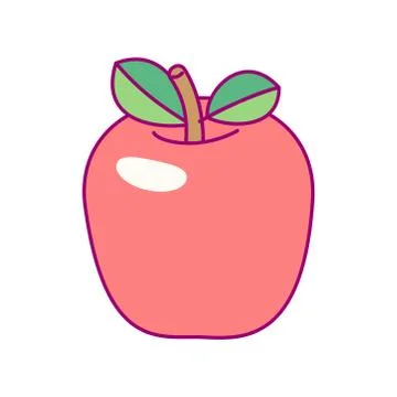 Vector cute drawn fruit clipart Stock Illustration