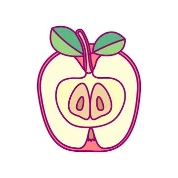 Vector cute drawn fruit clipart Stock Illustration