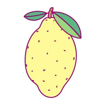 Vector cute drawn fruit clipart Stock Illustration