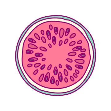 Vector cute drawn fruit clipart Stock Illustration