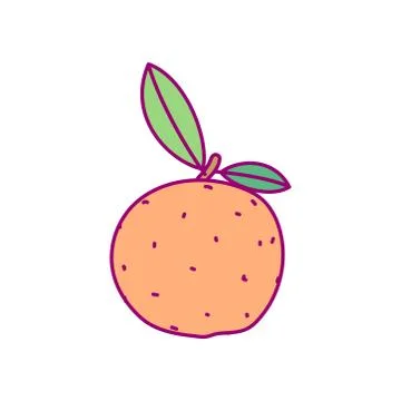 Vector cute drawn fruit clipart Stock-Illustration