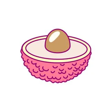 Vector cute drawn fruit clipart Illustrazione stock