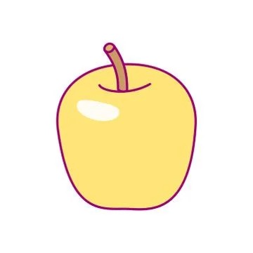 Vector cute drawn fruit clipart Stock Illustration
