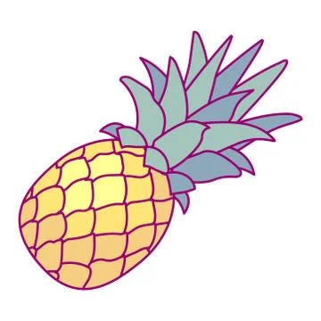 Vector cute drawn fruit clipart Stock Illustration