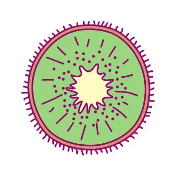 Vector cute drawn fruit clipart Illustrazione stock