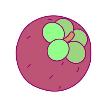 Vector cute drawn fruit clipart Stock Illustration