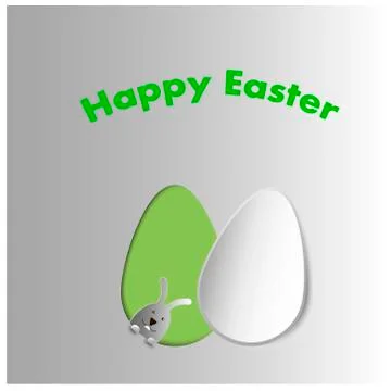 Vector cute easter bunny illustration Illustrazione stock
