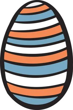 Vector cute eggs symbol for easter and cartoon Stock Illustration