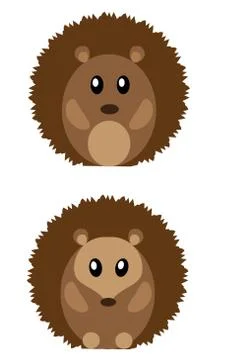 Vector Cute Hedgehogs Stock Illustration