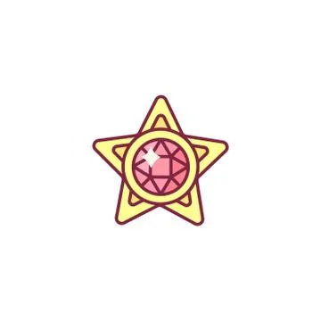 Vector cute jewelry star Stock Illustration