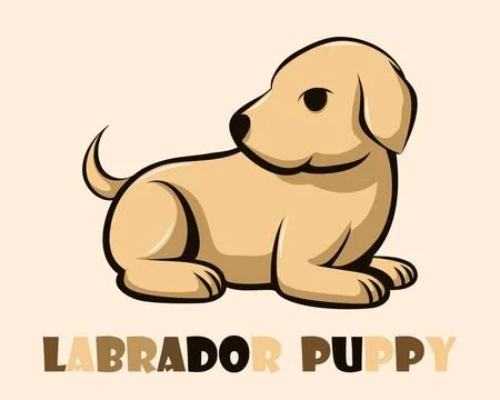 Vector of a cute labrador puppy eps 10 Stock Illustration