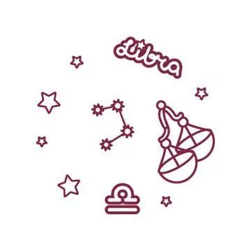 Vector cute line Zodiac sign Stock Illustration