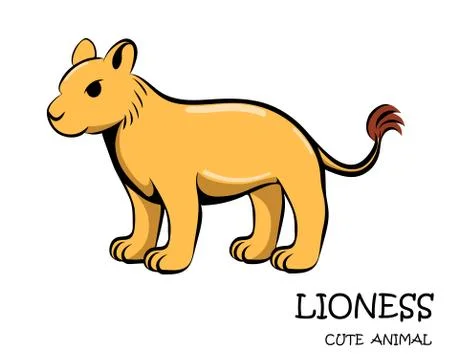 Vector of cute lioness eps 10. Stock Illustration
