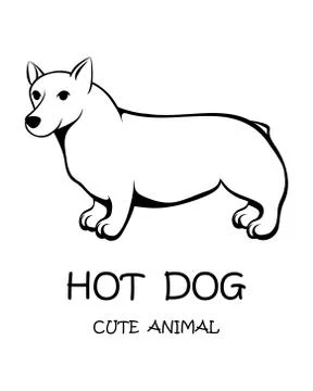 Vector of cute long and short dog eps 10. Stock Illustration