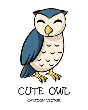 Vector of cute owl eps 10. Illustrazione stock