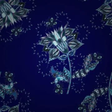 Vector cute pattern in small flower. The elegant the template for fashion prints Stock Illustration