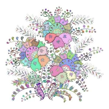 Vector cute pattern in small flower. The elegant the template for fashion prints Stock Illustration