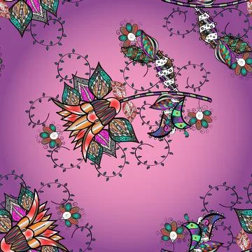 Vector cute pattern in small flower. Summer floral background with flowers. Seam Stock Illustration