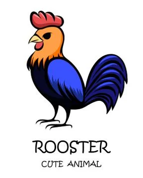 Vector of a cute rooster eps 10. Stock Illustration