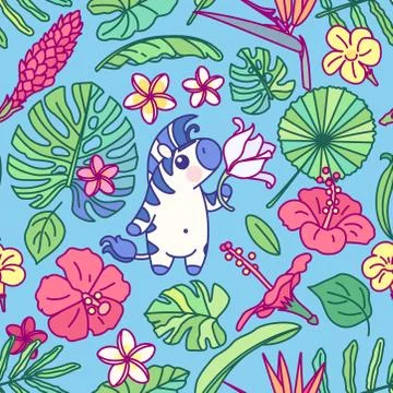 Vector cute seamless pattern art Stock Illustration