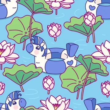 Vector cute seamless pattern art Stockillustratie