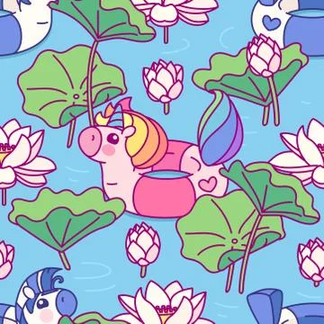 Vector cute seamless pattern art Stock Illustration