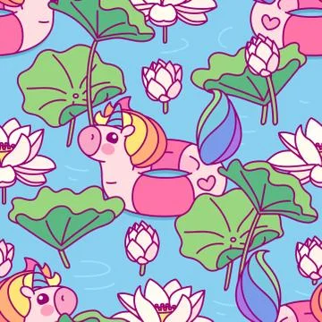 Vector cute seamless pattern art Stock Illustration