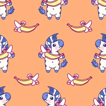 Vector cute seamless pattern art Stock Illustration