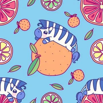Vector cute seamless pattern art Stock Illustration