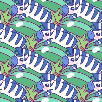 Vector cute seamless pattern art Stock Illustration