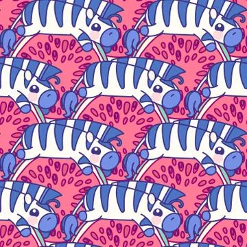 Vector cute seamless pattern art Illustrazione stock