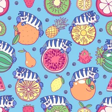 Vector cute seamless pattern art Stock Illustration