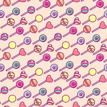 Vector cute seamless pattern 스톡 일러스트