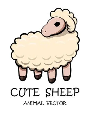 Vector of cute sheep eps 10. Stock Illustration