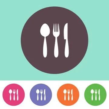 Vector cutlery icon 스톡 일러스트