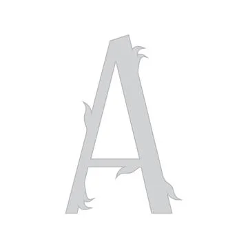 Vector cutted letter.Art font. Stock Illustration