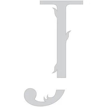 Vector cutted letter.Art font. Stock Illustration