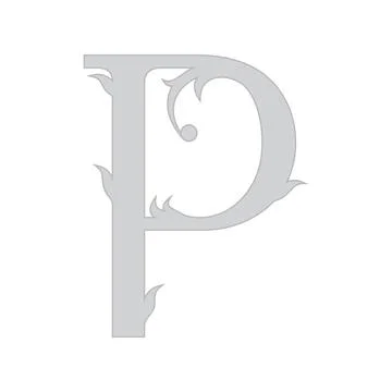 Vector cutted letter.Art font. Stock Illustration