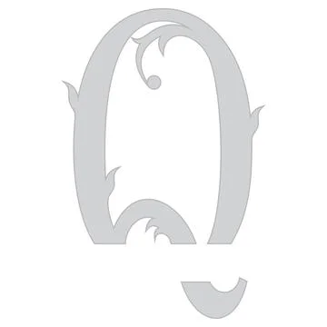 Vector cutted letter.Art font. Stock Illustration