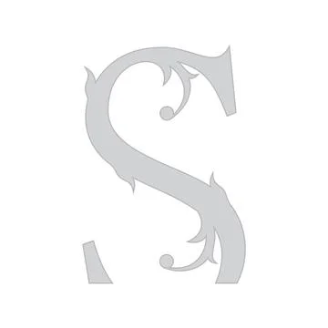 Vector cutted letter.Art font. Stock Illustration