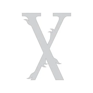 Vector cutted letter.Art font. Stock Illustration