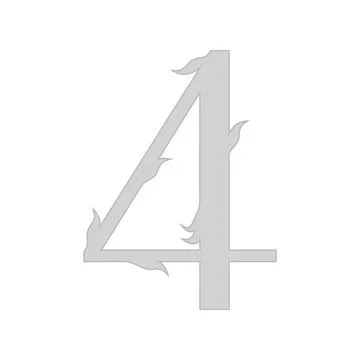 Vector cutted number.Art font. Stock-Illustration